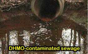 sewage contaminated by DHMO